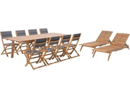 BELIANI CESANA - Tuinset - Lichtbruin - Acaciahout