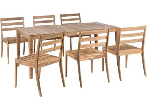 BELIANI CHIOGGIA - Tuinset met stoelen - Lichtbruin - Acaciahout