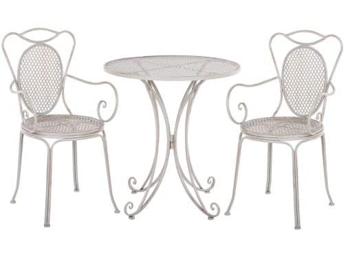 BELIANI CILENTO - Bistroset voor 2 - Lichtgrijs - IJzer