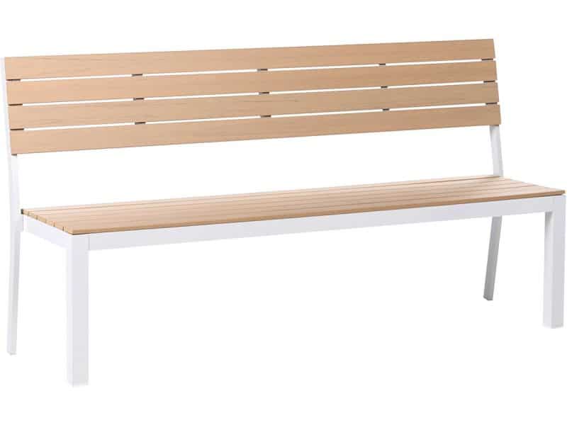 BELIANI COMO - Tuinbank - Beige/Wit - Kunsthout