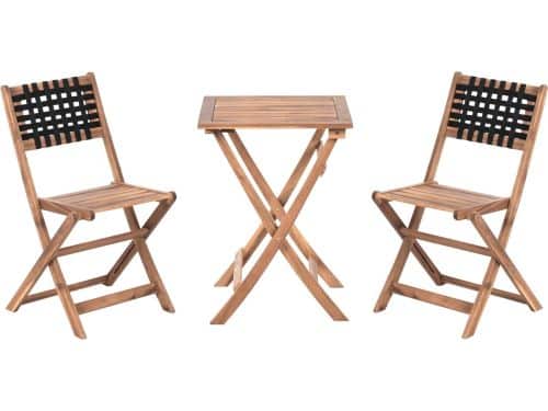 BELIANI CONIOLO - Bistroset - Bruin/Zwart - Acaciahout