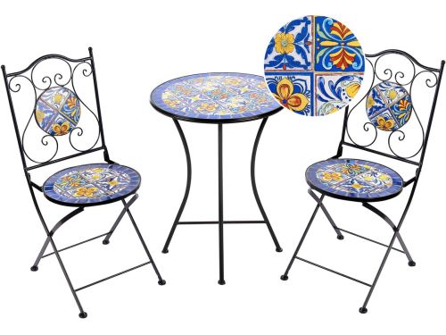 BELIANI CORIANO - Balkonset - Zwart - Metaal