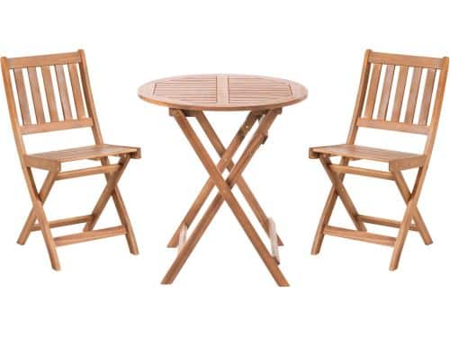 BELIANI FEBBIO - Bistroset - Bruin - Gecertificeerd acaciahout