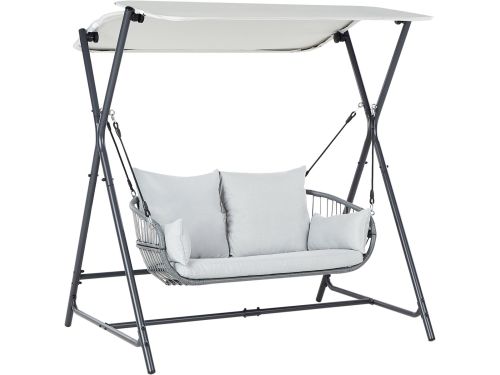 BELIANI FIASTRA - Schommelbank - Lichtgrijs - Staal