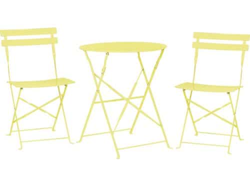 BELIANI FIORI - Bistroset voor 2 - Limegroen - Staal
