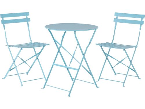 BELIANI FIORI - Bistroset voor 2 - Turquoise - Staal