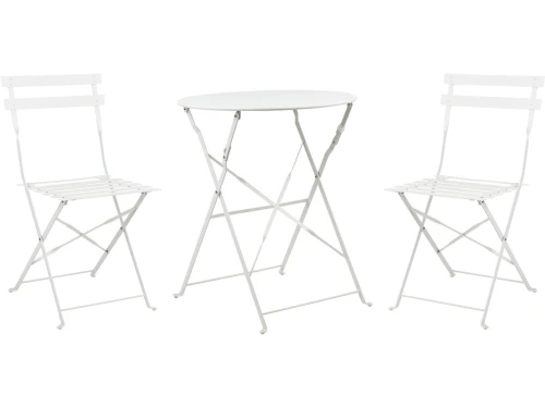 BELIANI FIORI - Bistroset voor 2 - Wit - Staal