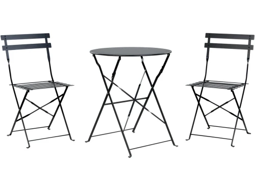 BELIANI FIORI - Bistroset voor 2 - Zwart - Staal