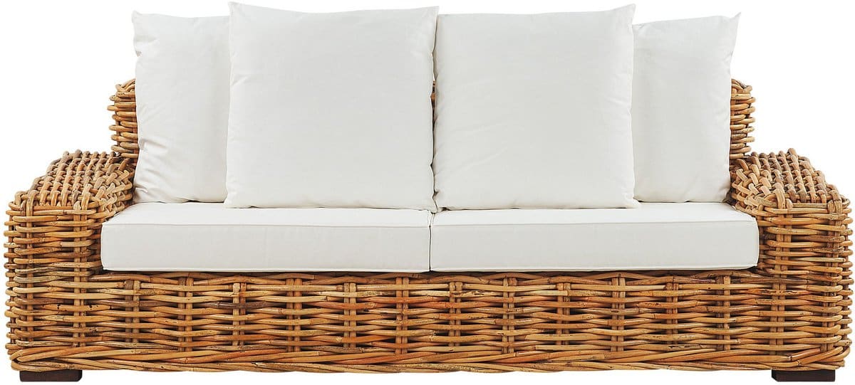 beliani forli tuinbank natuurlijk rotan