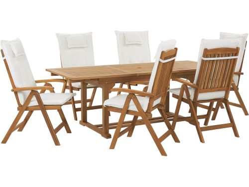 BELIANI JAVA - Tuinset voor 6 - Gebroken wit