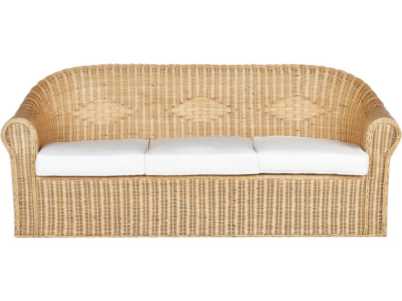 BELIANI LIVADEIA - 3-zits tuinbank - Natuurlijk - Rotan