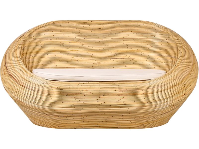 BELIANI MAIORI - Tuinbank 2-zits - Natuurlijk/Beige - Rotan
