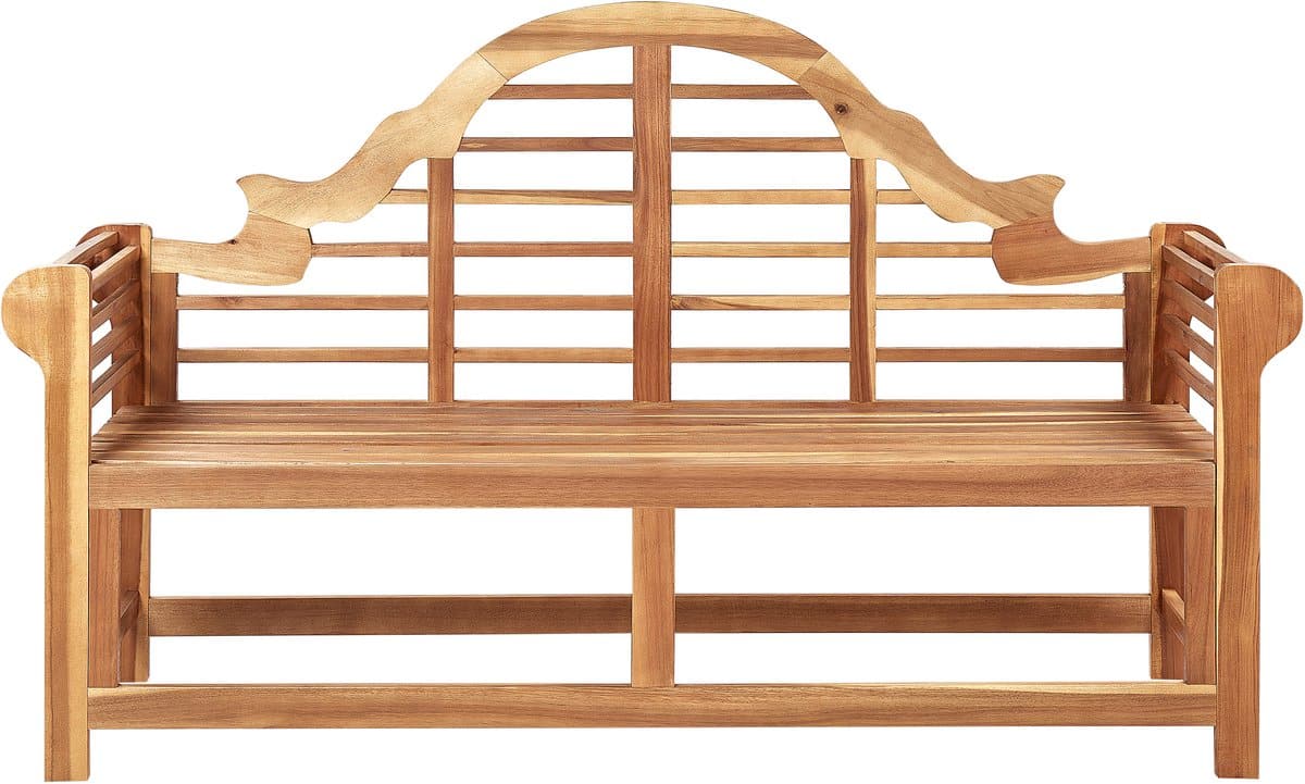 beliani marlboro tuinbank lichtbruin acaciahout