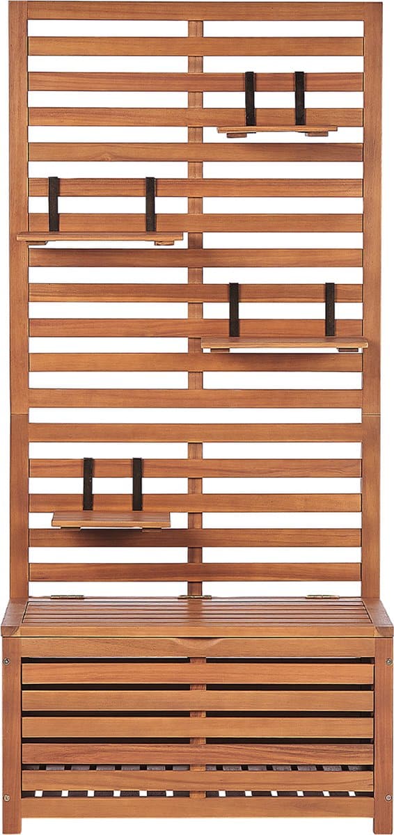 beliani matino tuinbank lichte houtkleur acaciahout