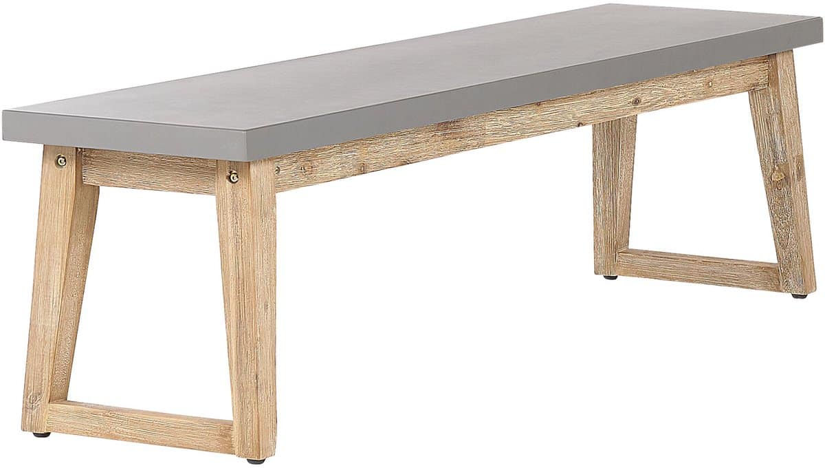 beliani oria tuinbank grijs vezelcement