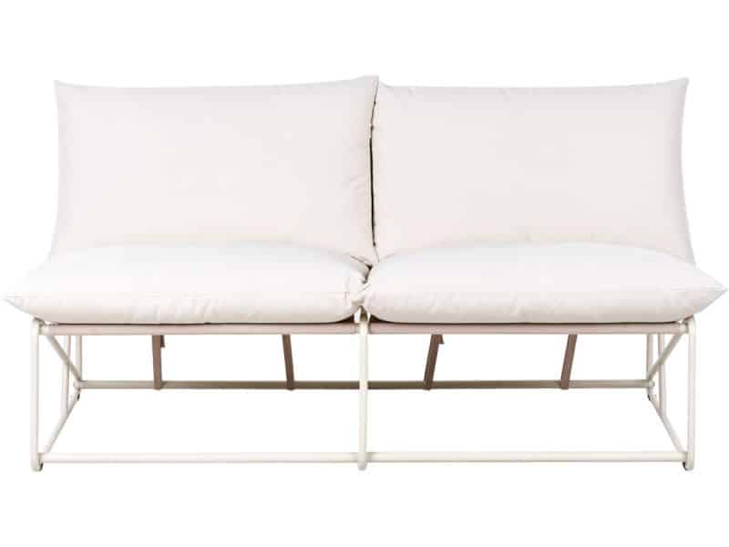 BELIANI PICO - Tweezitsbank - Lichtbeige - Staal