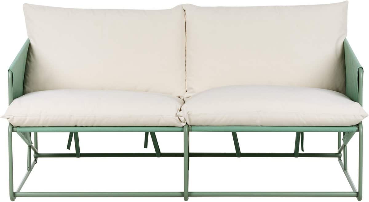 beliani ponte tweezitsbank groen staal