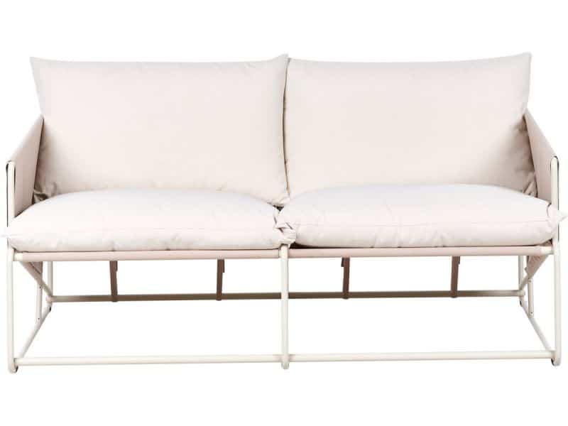 BELIANI PONTE - Tweezitsbank - Taupe - Staal