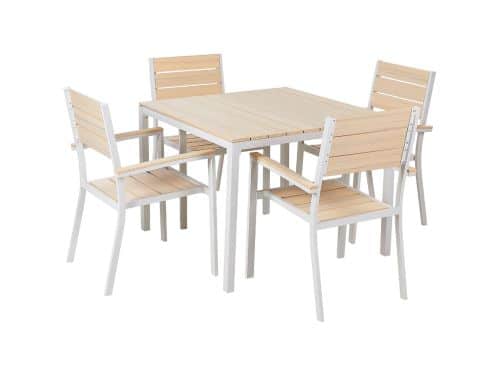 BELIANI PRATO - Tuinset voor 4 - Lichthout - Kunsthout