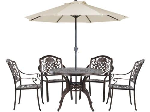 BELIANI SALENTO - Tuinset - Donkerbruin - Aluminium