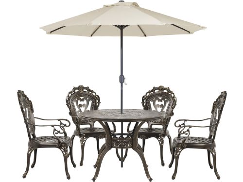 BELIANI SAPRI - Tuinset - Donkerbruin - Aluminium