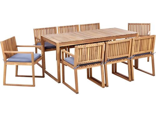 BELIANI SASSARI II - Tuinset voor 8 - Lichthout/Blauw