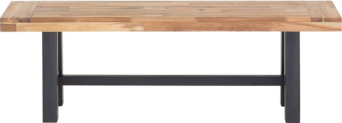 beliani scania tuinbank lichte houtkleur acaciahout