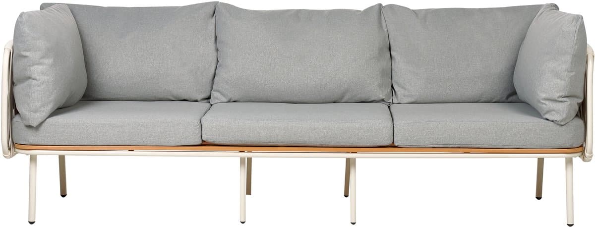 beliani senise tuinbank grijs aluminium