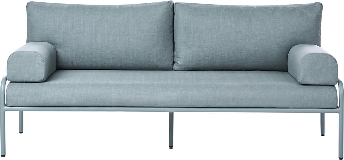 beliani solofra tuinbank 2 zits mintgroen aluminium