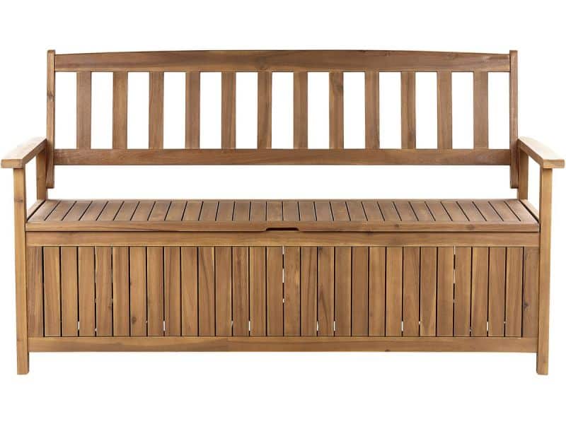 BELIANI SOVANA - Bank met opbergruimte - Lichte houtkleur