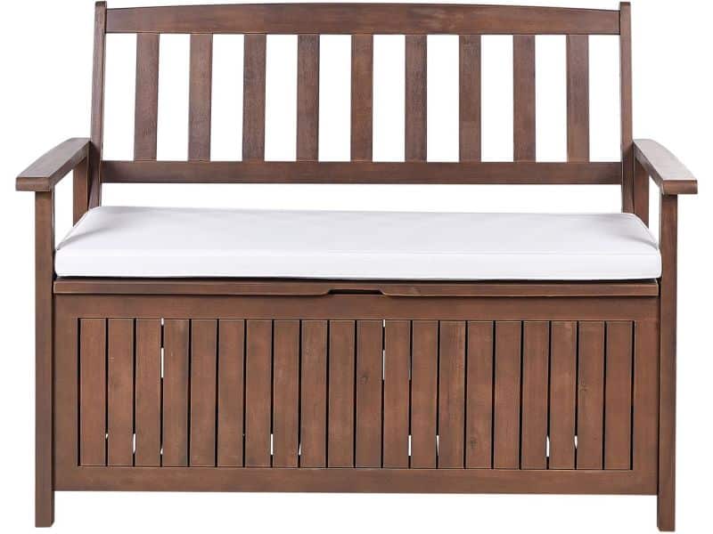 BELIANI SOVANA - Tuinbank - Gebroken wit - Acaciahout