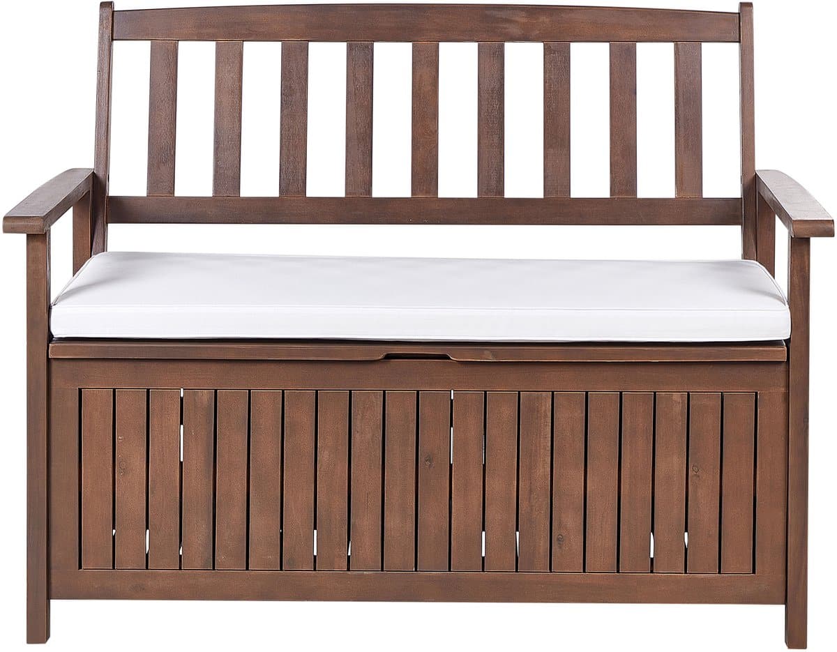 beliani sovana tuinbank gebroken wit acaciahout