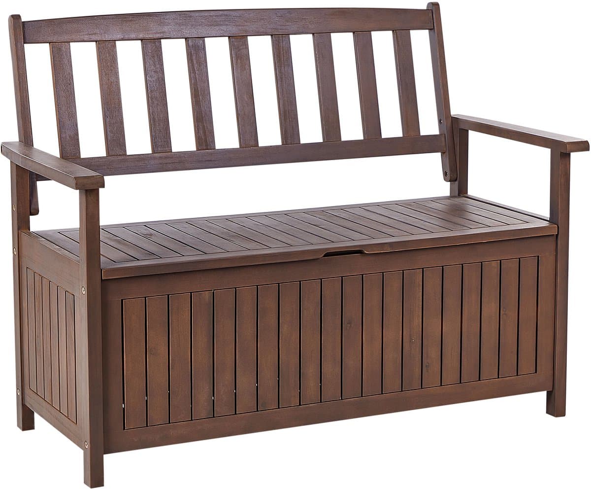 beliani sovana tuinbank lichtgrijs acaciahout