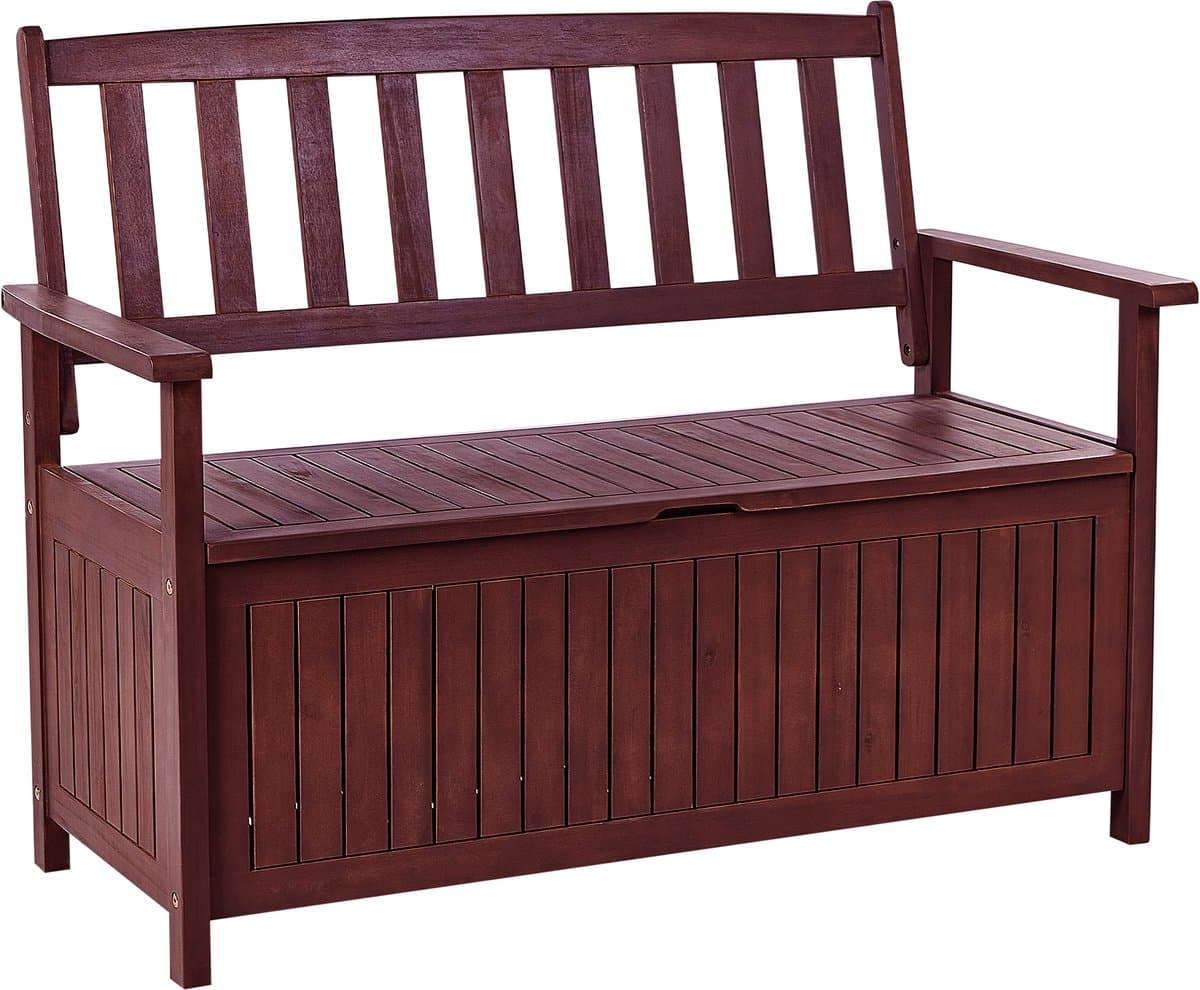 beliani sovana tuinbank mahonie/wit acaciahout