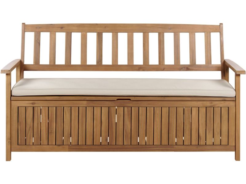 BELIANI SOVANA - Tuinbank met opbergruimte - Taupe - Acaciahout