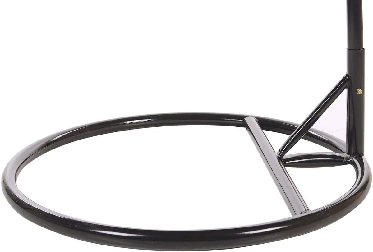 beliani stan hangstoel zwart staal