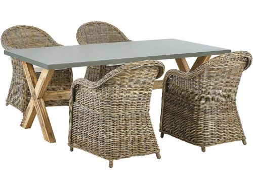 BELIANI SUSUA/OLBIA - Tuinset voor 4 - Natuurlijk - Vezelcement