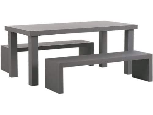 BELIANI TARANTO - Tuinset voor 4 - Grijs - Vezelcement