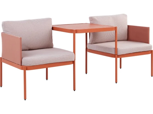 BELIANI TERRACINA - Loungeset voor 2 - Oranje - Aluminium