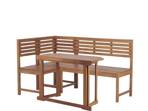 BELIANI TREIA - Tuinset voor 4 - Lichte houtkleur