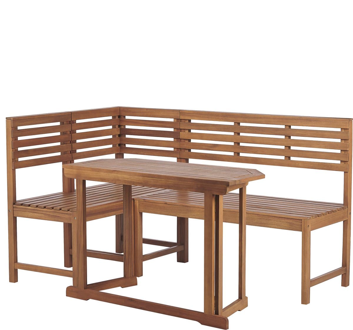 beliani treia tuinset voor 4 lichte houtkleur