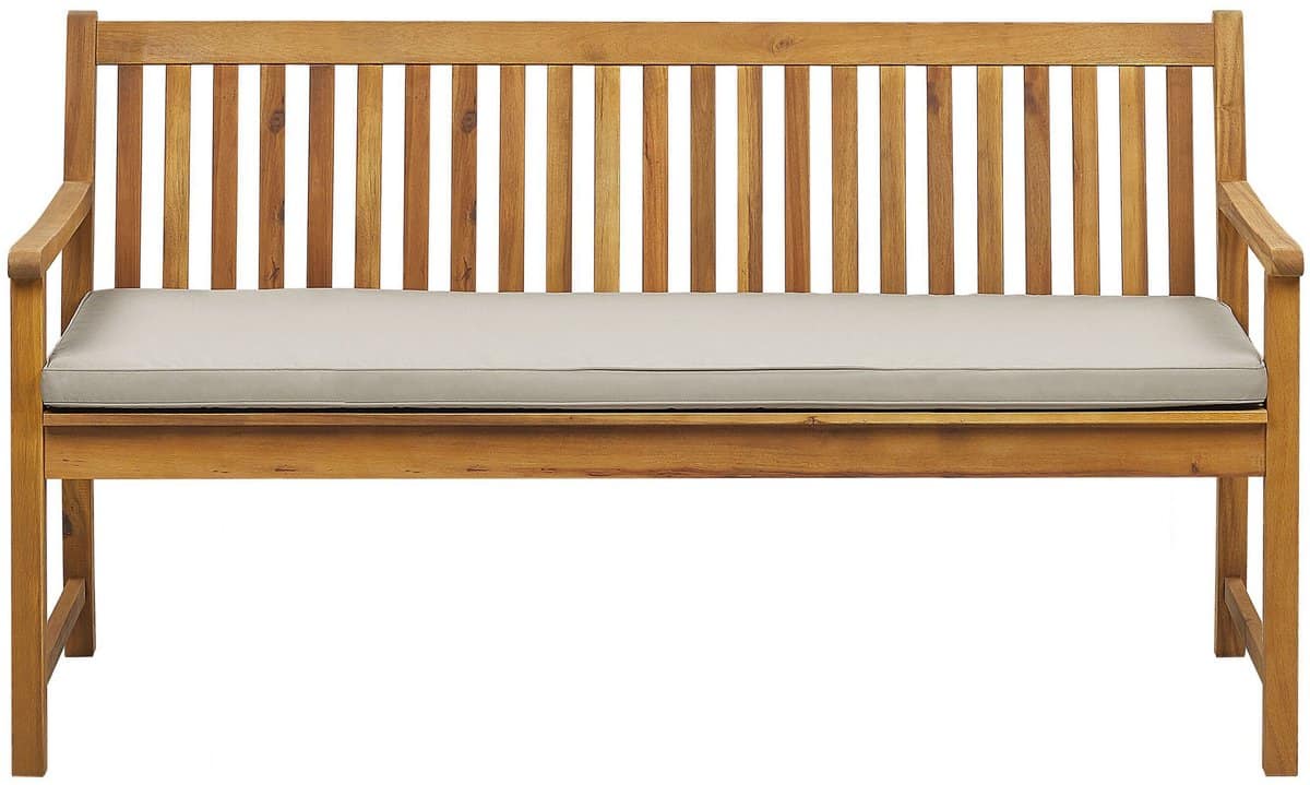 beliani vivara l tuinbank taupe fscÂ® acaciahout