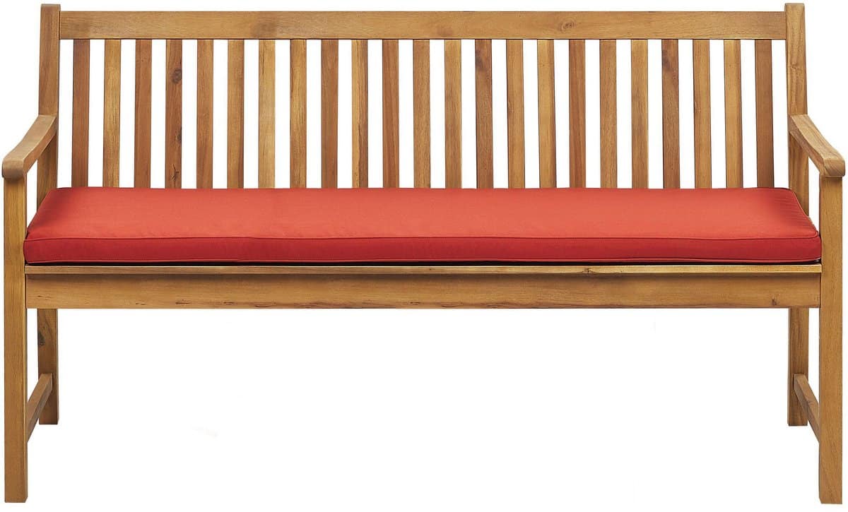 beliani vivara tuinbank donkerrood 160 cm