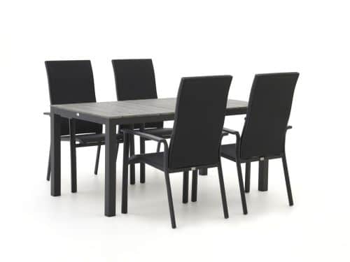 Bellagio Avio/Fidenza 160cm dining tuinset 5-delig stapelbaar - Laagste prijsgarantie!