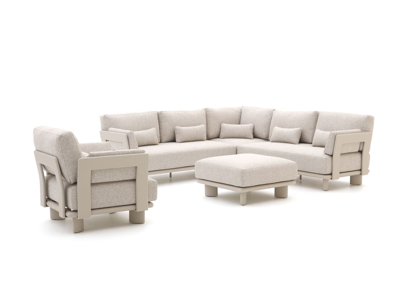 Bellagio Battuello hoek loungeset 5-delig – Laagste prijsgarantie!