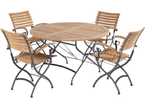 Bellini dining tuinset 120 cm rond 5 delig teak 4