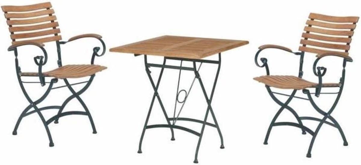 bellini lindau bistroset 3 delig teak gietijzer 4 seasons outdoor