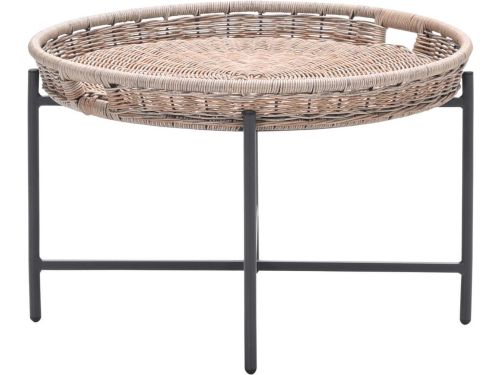 Benidorm bijzettafel - diameter 70xH40 cm - carbon black