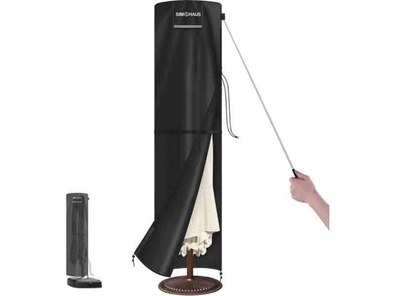 Beschermhoes parasol, 4 m, parasolhoes voor zweefparasol, afdekking voor parasol