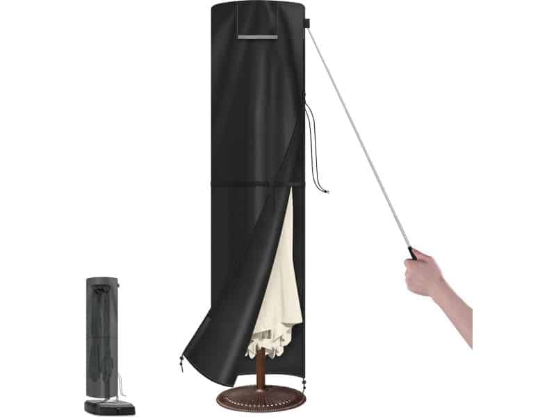 Beschermhoes parasol, 4 m, parasolhoes voor zweefparasol, afdekking voor parasol